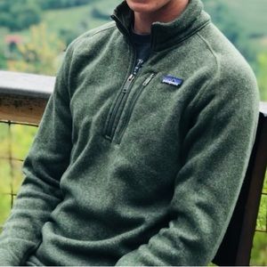 LIKE NEW Patagonia Better Sweater Quarter-Zip Fleece Pullover Green/Dark Green